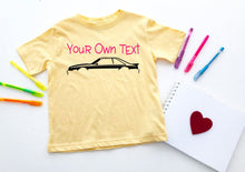 Load image into Gallery viewer, Your Own Text Mustang (Choose your Car) Infant and Toddler Apparel