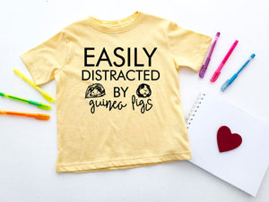 Easily Distracted By Guinea Pigs Toddler T Shirt