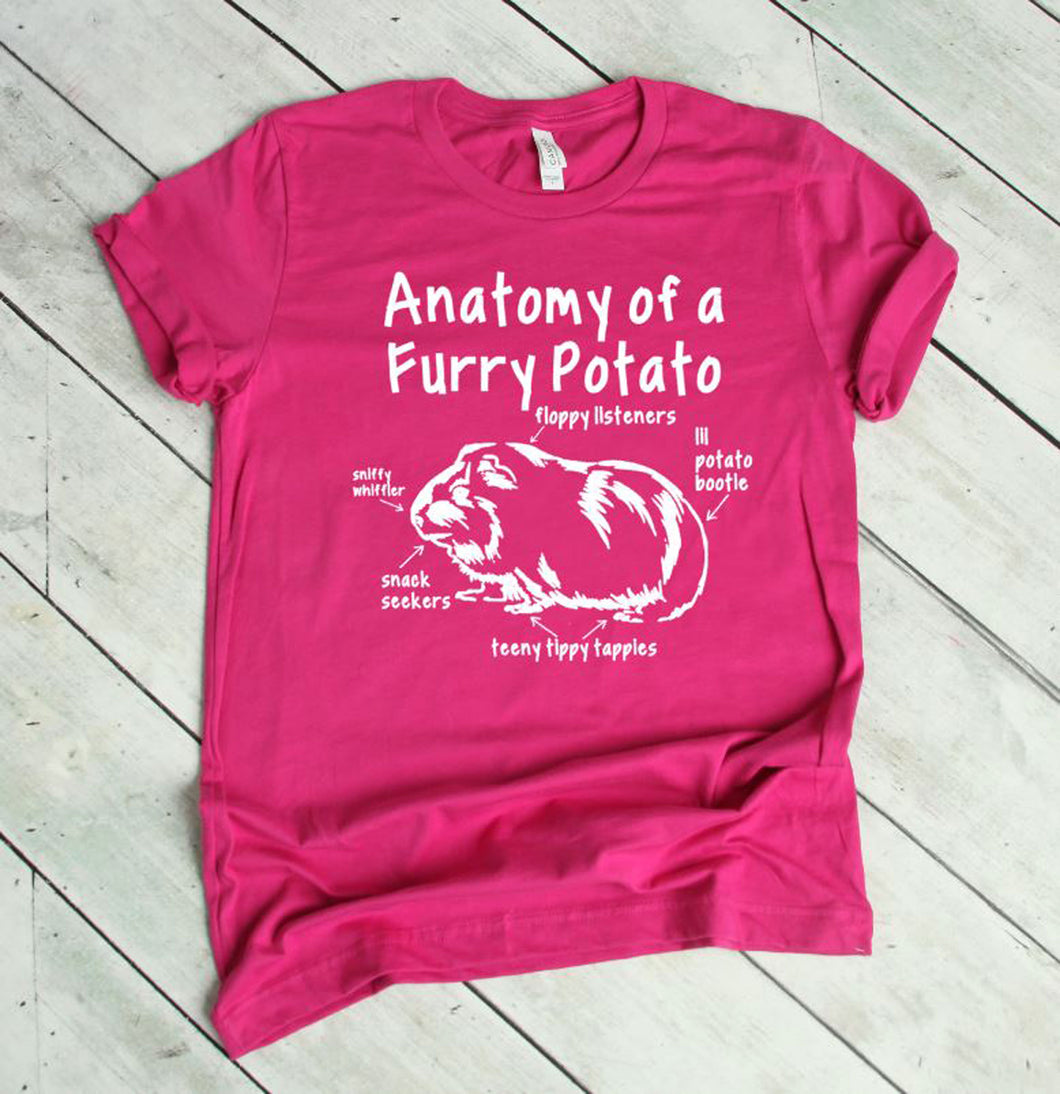 Anatomy of a Furry Potato (Guinea Pig) Youth & Adult Unisex T-Shirt