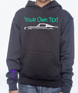 ***CLEARANCE*** Your Own Text Mustang Adult Unisex Pullover Hoodie