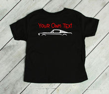 Load image into Gallery viewer, Your Own Text Mustang (Choose your Car) Infant and Toddler Apparel