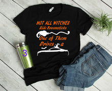 Load image into Gallery viewer, Not All Witches Ride Broomsticks One Drives A Mustang Halloween Adult Unisex T Shirt or Sweatshirt