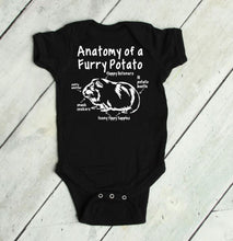 Load image into Gallery viewer, Anatomy of a Furry Potato (Guinea Pig) Infant Short &amp; Long Sleeve Apparel