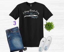 Load image into Gallery viewer, Black t-shirt with graphic design, blue jeans, white sneakers, and sunglasses on a white background