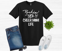 Load image into Gallery viewer, Rockin&#39; that Cheer Mom Life Adult Unisex T Shirt and Sweatshirt