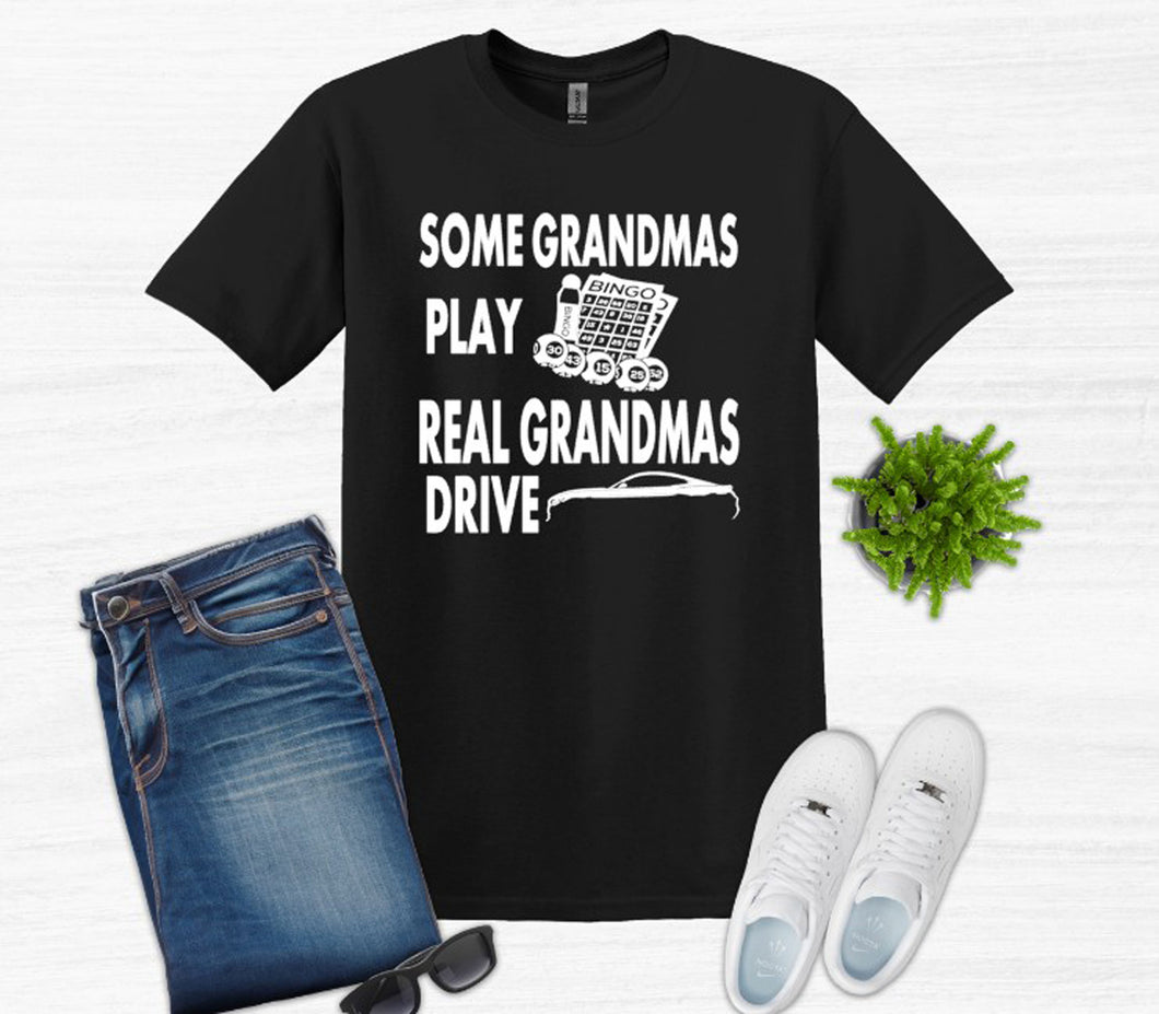 Real Grandmas Drive a Mustang Adult Unisex T-Shirt and Sweatshirt
