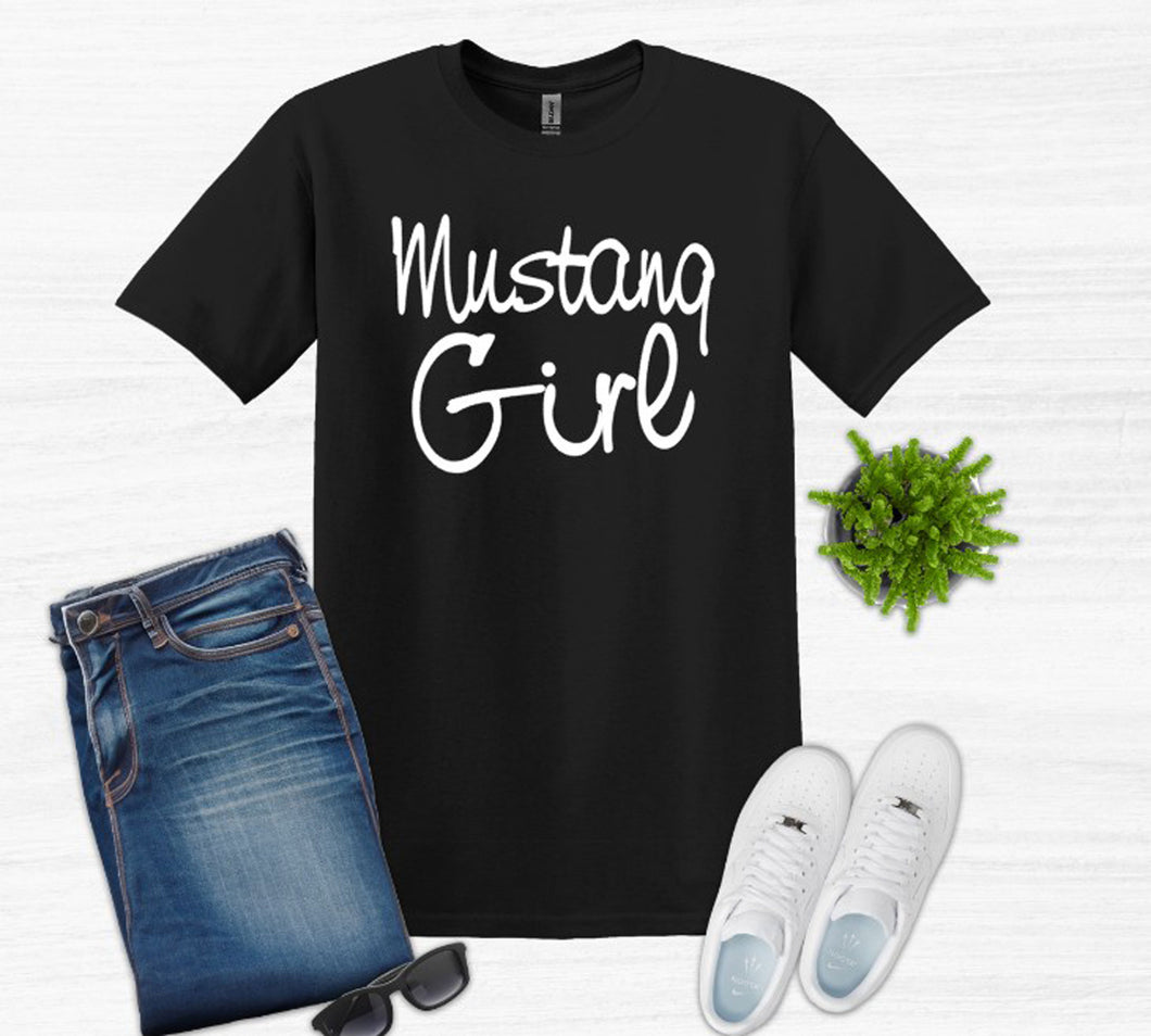 Mustang Girl Youth and Adult Unisex T-Shirt or Sweatshirt