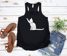 Load image into Gallery viewer, Talk to the Paw Ladies Flowy Racerback Tank Top