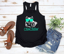Load image into Gallery viewer, Chinchillin&#39; Youth Racerback Flowy Tank Top