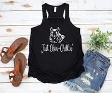 Load image into Gallery viewer, Just Chinchillin Youth Racerback Flowy Tank Top