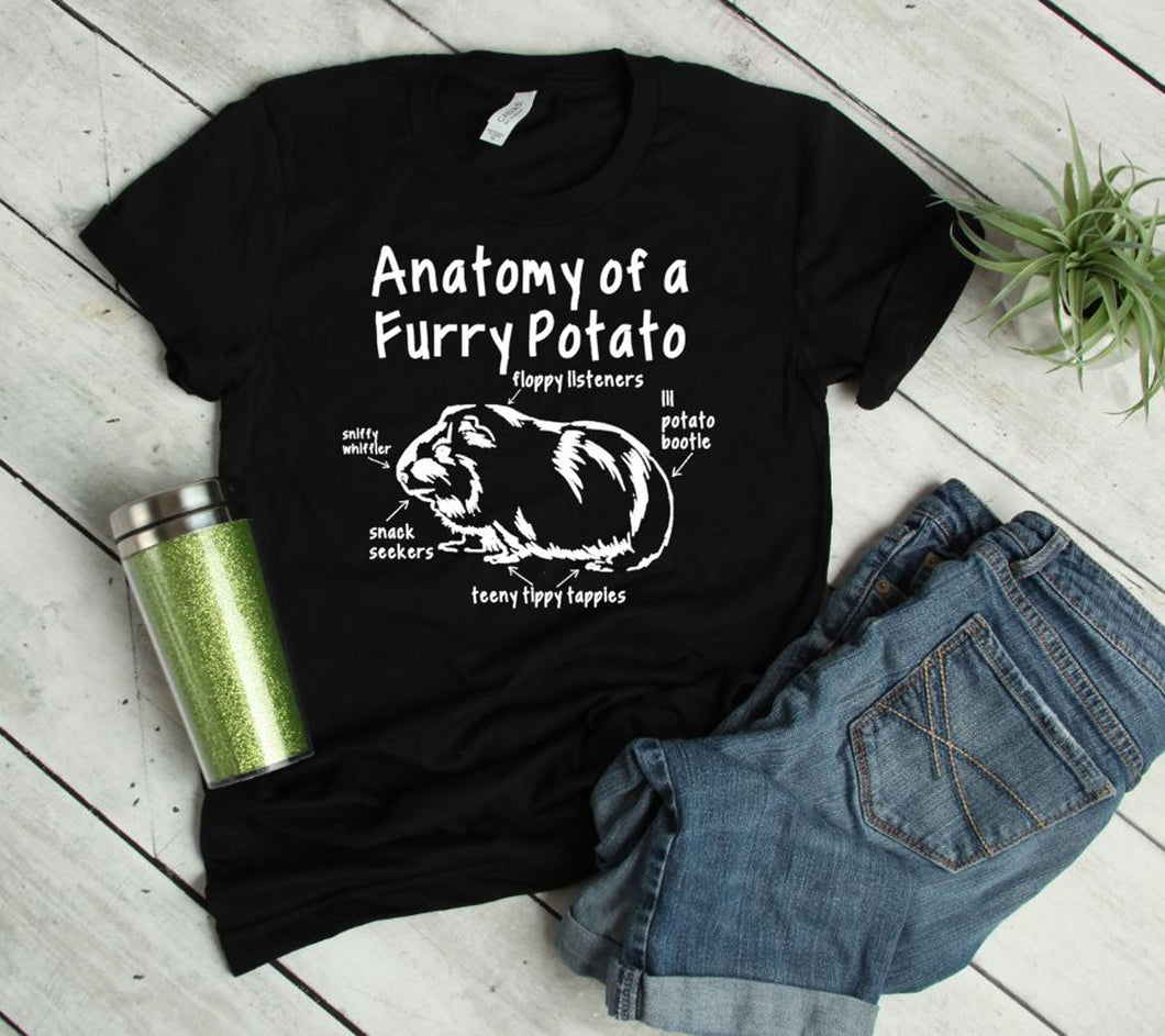 Anatomy of a Furry Potato (Guinea Pig) Youth & Adult Unisex T-Shirt & Sweatshirt