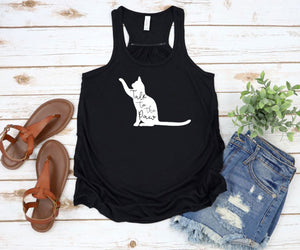 Talk to the Paw Cat Youth Racerback Flowy Tank Top