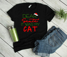 Load image into Gallery viewer, Dear Santa It was my Cat Youth or Adult T Shirt &amp; Sweatshirt