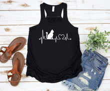 Load image into Gallery viewer, Cat Heartbeat Youth Racerback Flowy Tank Top