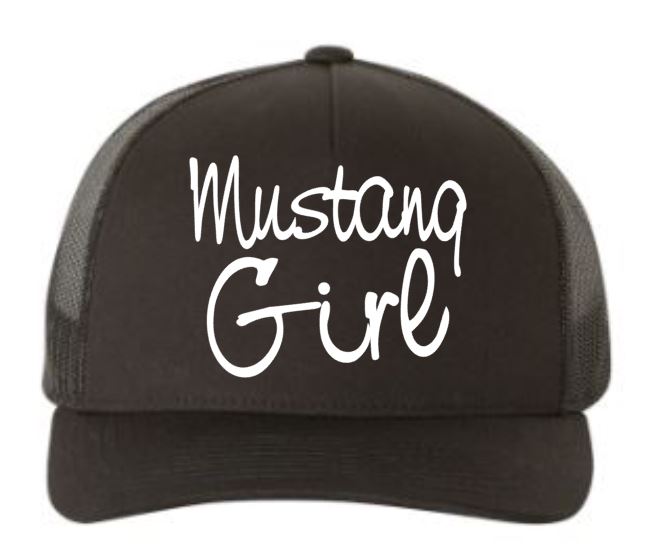 Mustang Girl Adult 5 Panel Baseball Cap