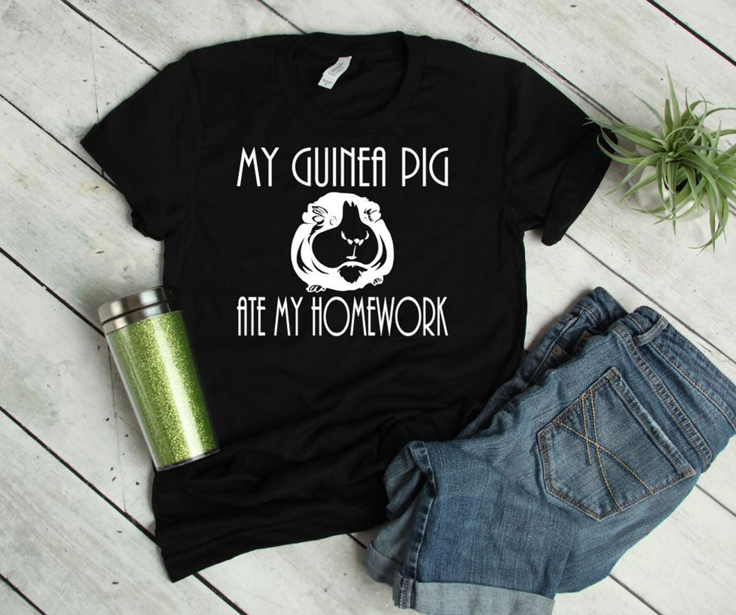 My Guinea Pig Ate My Homework Youth and Adult Unisex T-Shirt