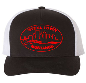 Steel Town Mustang Adult 5 Panel Baseball Cap