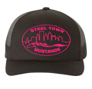 Steel Town Mustang Adult 5 Panel Baseball Cap