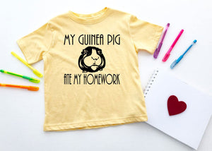 My Guinea Pig Ate My Homework Toddler T Shirt