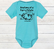 Load image into Gallery viewer, Anatomy of a Furry Potato (Guinea Pig) Infant Bodysuit &amp; Toddler T Shirt