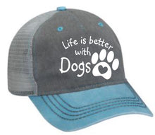 Load image into Gallery viewer, Life is Better with Dogs Adult 5 Panel Baseball Cap
