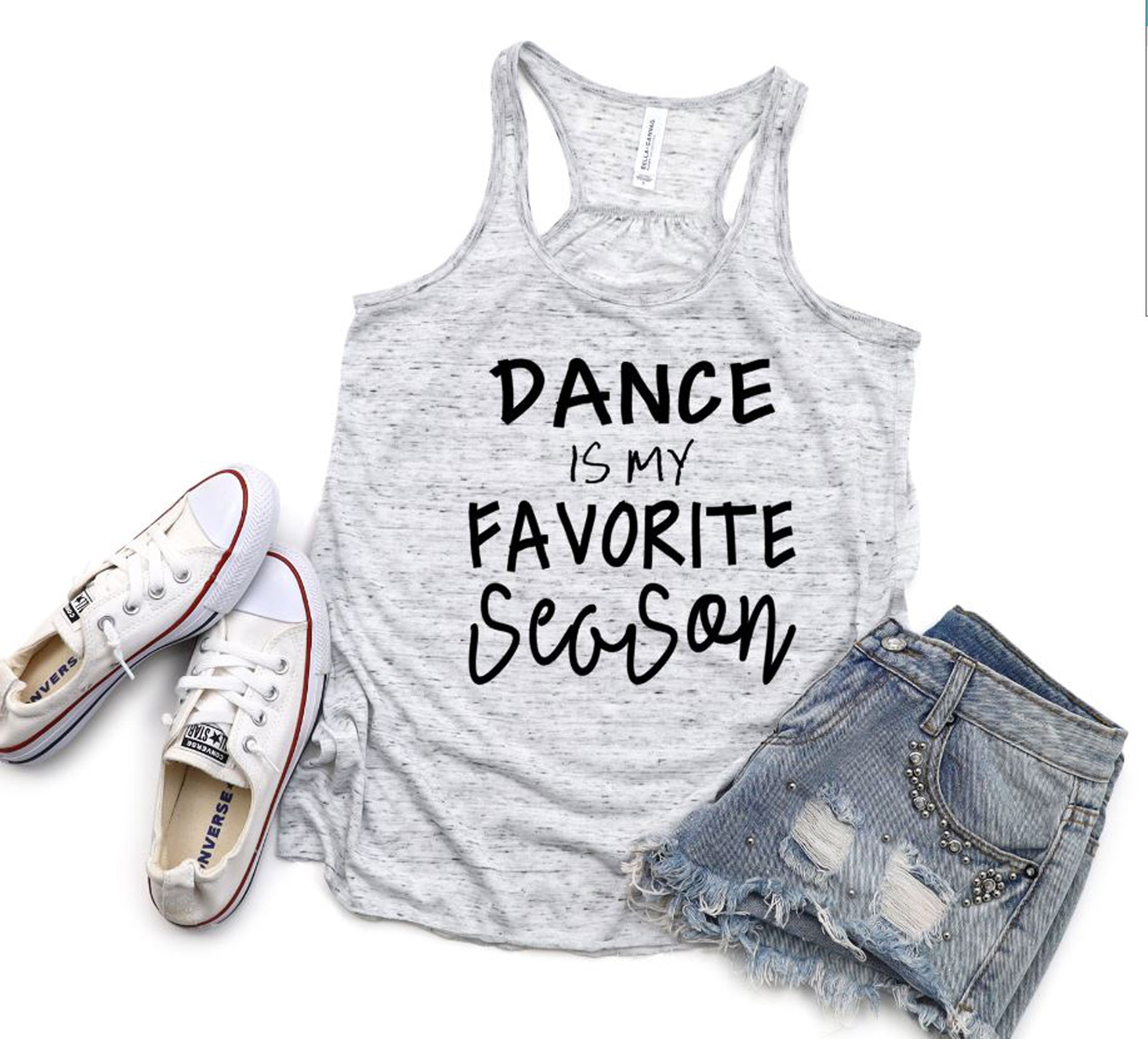 Dance is My Favorite Season Girls Racerback Flowy Tank Top