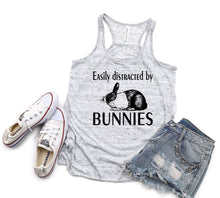 Load image into Gallery viewer, Easily Distracted by Bunnies Youth Racerback Flowy Tank Top
