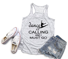 Load image into Gallery viewer, Dance is Calling Youth Racerback Flowy Tank Top