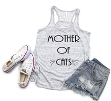 Load image into Gallery viewer, Mother of Cats Flowy Women Racerback Tank Top