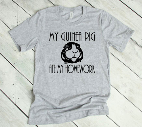My Guinea Pig Ate My Homework Youth and Adult Unisex T-Shirt