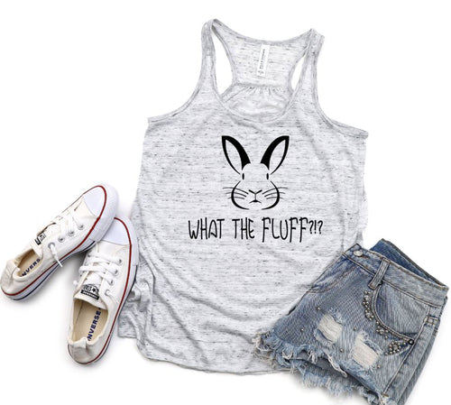 What the Fluff?!? Women Flowy Racerback Tank Top
