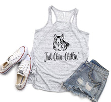 Load image into Gallery viewer, Just Chinchillin Women Flowy Racerback Tank Top