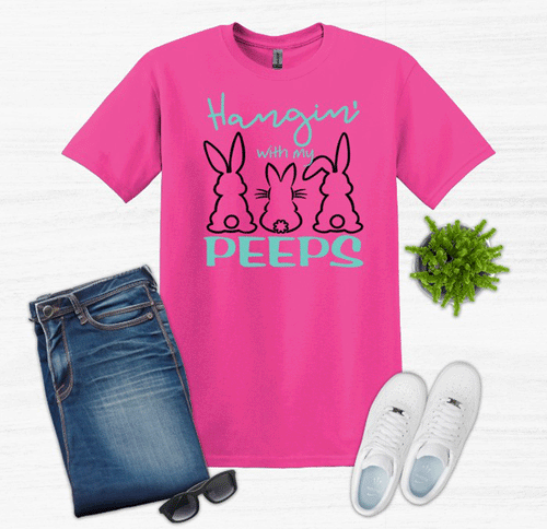 Hangin' with my Peeps (Rabbit) Youth and Adult Unisex T-Shirt or Sweatshirt