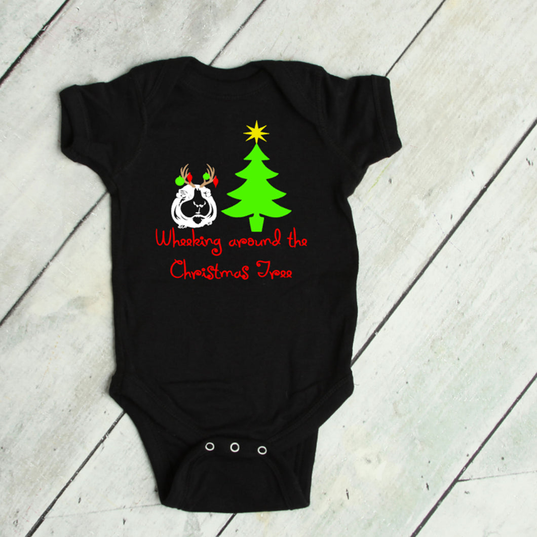 Wheeking Around the Christmas Tree Infant Bodysuit & Toddler T Shirt or Sweatshirt