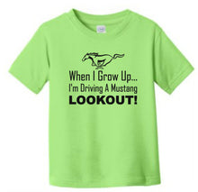 Load image into Gallery viewer, Light green t-shirt with black text and horse graphic on a white background