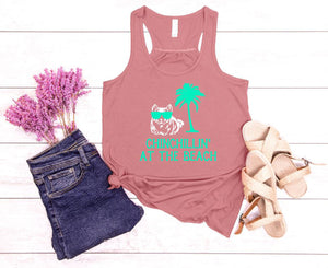 Chinchillin at the Beach Youth Racerback Flowy Tank Top