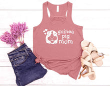 Load image into Gallery viewer, Guinea Pig Mom Women Flowy Racerback Tank Top