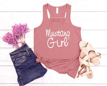 Load image into Gallery viewer, Mustang Girl Youth Racerback Flowy Tank Top