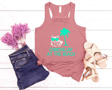 Load image into Gallery viewer, Chinchillin&#39; at the Beach Women Flowy Racerback Tank Top