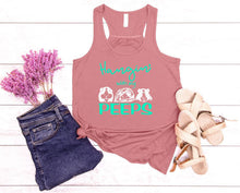 Load image into Gallery viewer, Hangin&#39; with my Peeps (Guinea Pig) Women Flowy Racerback Tank Top