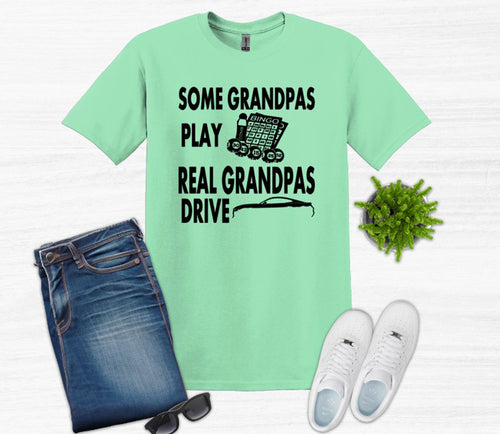 Real Grandpas Drive Mustangs Adult Unisex T-Shirt and Sweatshirt