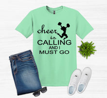 Load image into Gallery viewer, Cheer is Calling Youth and Adult Unisex T-Shirt or Sweatshirt