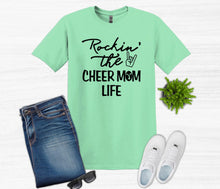 Load image into Gallery viewer, Rockin&#39; that Cheer Mom Life Adult Unisex T Shirt and Sweatshirt