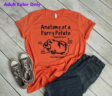 Load image into Gallery viewer, Anatomy of a Furry Potato (Guinea Pig) Youth &amp; Adult Unisex T-Shirt