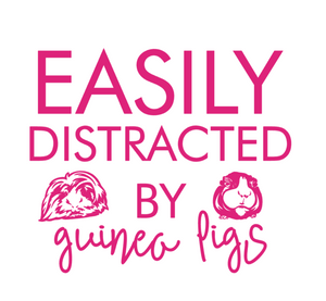 Easily Distracted By Guinea Pigs Car Decal