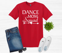 Load image into Gallery viewer, red t shirt dance mom squad