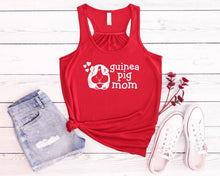 Load image into Gallery viewer, Guinea Pig Mom Women Flowy Racerback Tank Top