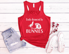 Load image into Gallery viewer, Easily Distracted by Bunnies Women Flowy Racerback Tank Top