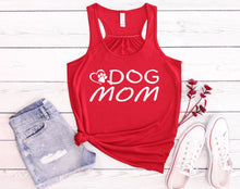 Load image into Gallery viewer, Dog Mom Ladies Flowy Racerback Tank Top