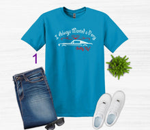 Load image into Gallery viewer, Blue t-shirt with graphic design, jeans, white sneakers, sunglasses on a white background